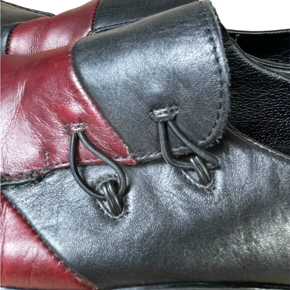 Rieker Celia Slip on Loafer Shoe Black/Red Leather Women’s Size 41 (10.5) - Picture 5 of 10